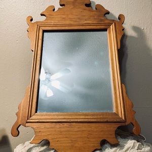 Wood framed mirror